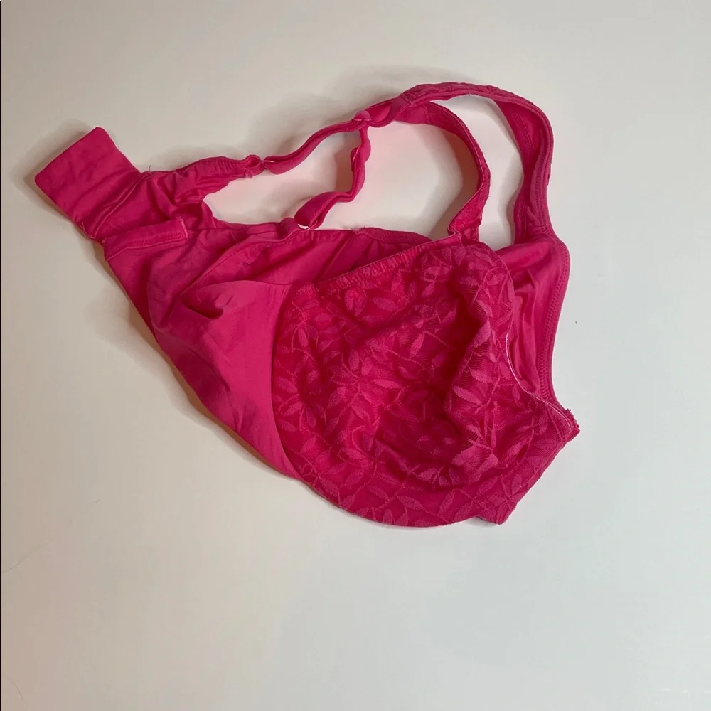 Olga Dark Pink Lace Underwire Bra 38D - Picture 3 of 9